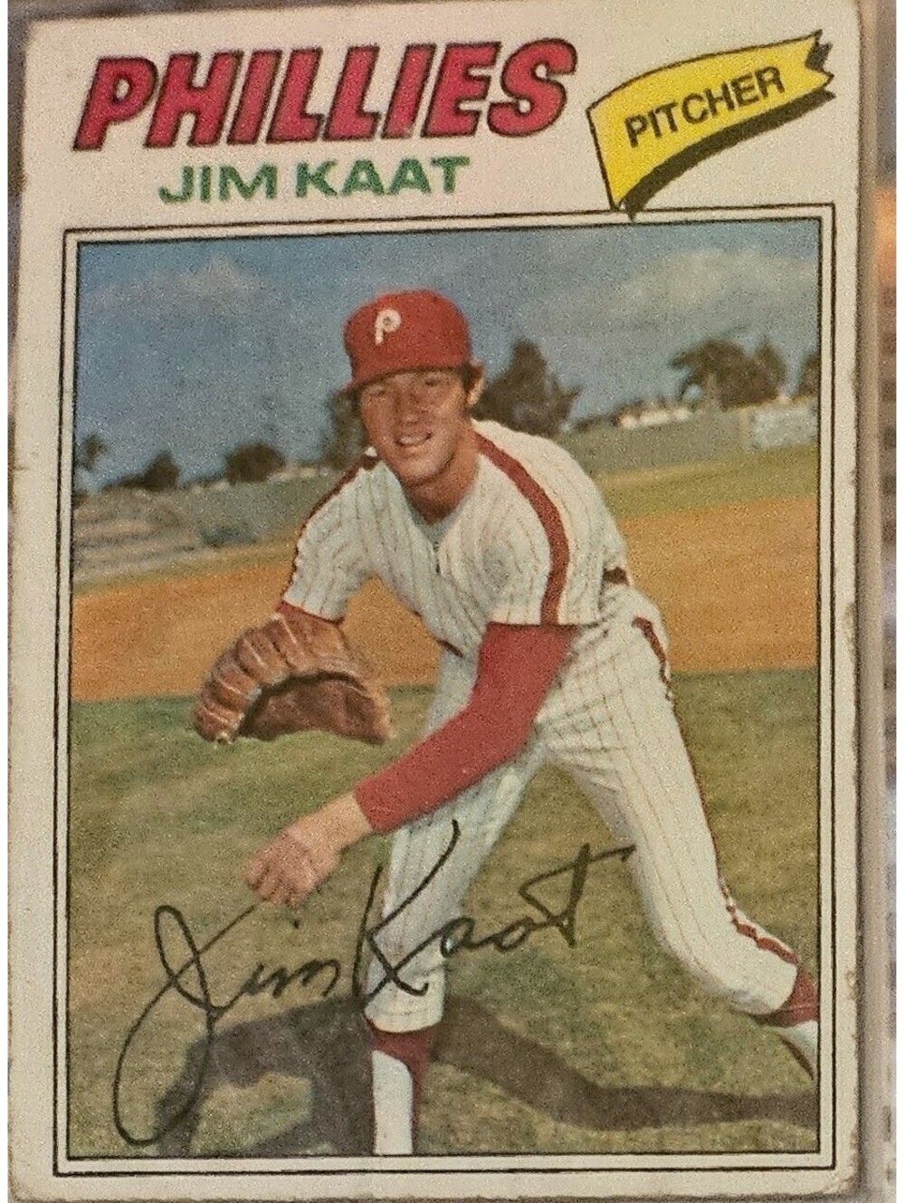 1977 Topps #638 Jim Kaat Philadelphia Phillies- as-is